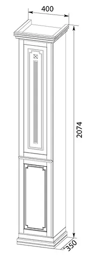 Шкаф-пенал напольный Aquanet Фредерика new белый 175755