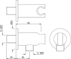 Гигиенический душ со смесителем Jaquar хром FLR-CHR-5229HR566H573, 3