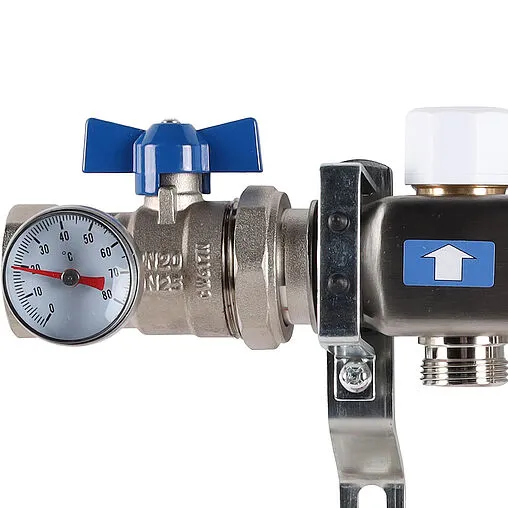 Группа коллекторная с расходомерами 5 отводов 1&quot;в/в x ¾&quot;ек Rommer RMS-1210-000005