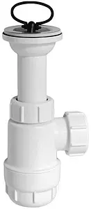 Сифон бутылочный для раковины Mc Alpine белый MRW2, 1