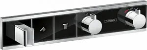 Термостат для 2 потребителей Hansgrohe RainSelect чёрный/хром 15355600, 1
