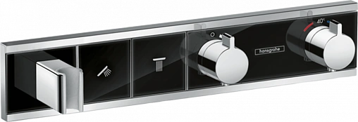 Термостат для 2 потребителей Hansgrohe RainSelect чёрный/хром 15355600