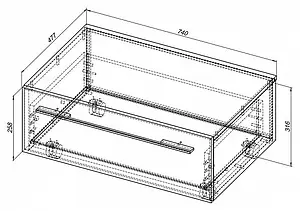 Тумба подкатная Aquanet Верона 75 чёрный 00175398 Тумба подкатная Aquanet Верона 75 чёрный 00175398, 2