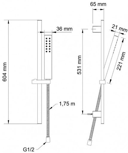 Душевая стойка Swedbe Calypso хром 5086