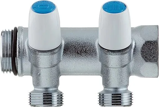 Коллектор регулирующий проходной 2 отвода 1&quot;в/н x ¾&quot;ек Tiemme MAXIMA 1860024