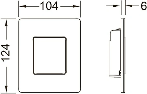 Клавиша смыва для писсуара TECEsolid Urinal 9242435 черный матовый
