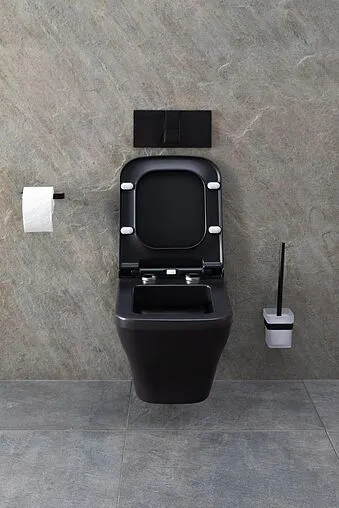 Унитаз подвесной безободковый Allen Brau Infinity черный матовый 4.21011.31