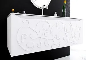 Тумба под умывальник подвесная Clarberg Elegance Т12м белый EL0112 Тумба под умывальник подвесная Clarberg Elegance Т12м белый EL0112, 4