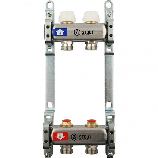 Группа коллекторная без расходомеров 2 отвода 1&quot;в/в x 3/4&quot;ек Stout SMS 0922 000002