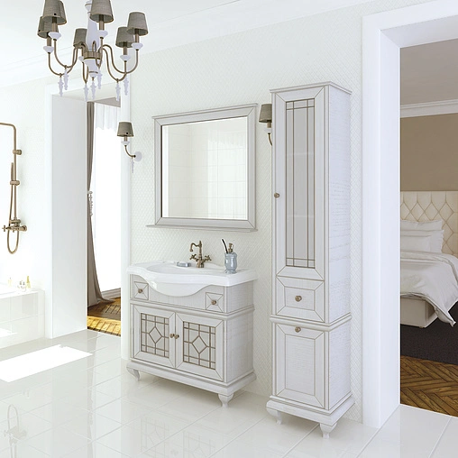 Зеркало Aquaton Беатриче 85 слоновая кость/патина 1A191802BEM60