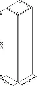 Шкаф-пенал подвесной Isvea Pro 35 антрацит 21MG3104035I, 2