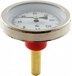 Термометр биметаллический 63мм 120°С гильза 50мм ½"