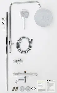 Душевая система с термостатом для ванны Gross Aqua Loft Thermofix хром GA9018SMTD04 Душевая система с термостатом для ванны Gross Aqua Loft Thermofix хром GA9018SMTD04, 3