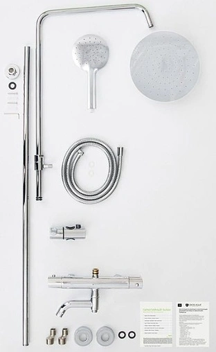 Душевая система с термостатом для ванны Gross Aqua Loft Thermofix хром GA9018SMTD04