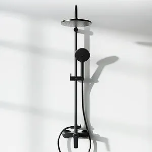 Душевая система со смесителем для душа Damixa Jupiter чёрный матовый 977710300 Душевая система со смесителем для душа Damixa Jupiter чёрный матовый 977710300, 3