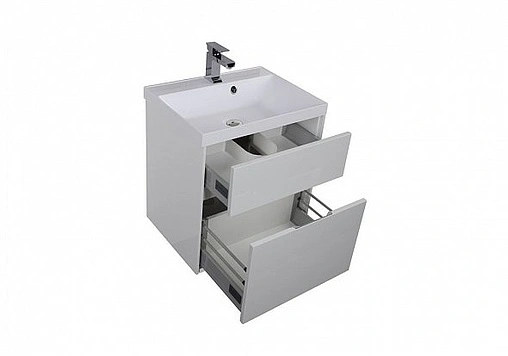 Тумба-умывальник Aquanet Латина 60 белый 00179934+00179393