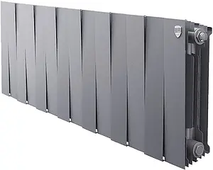 Радиатор биметаллический 14 секции Royal Thermo PianoForte 300 Silver Satin RTPSS30014 Радиатор биметаллический 14 секции Royal Thermo PianoForte 300 Silver Satin RTPSS30014, 1
