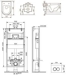 Комплект 6 в 1 Am.Pm Like Aquaspin IS100101.801900 с кнопкой белый глянцевый, 2