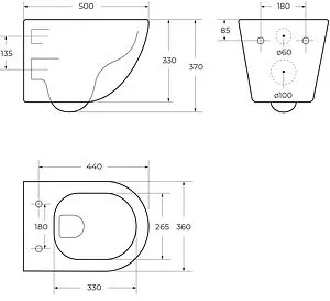 Унитаз подвесной безободковый BelBagno Sfera-R Tornado белый BB046CH-TOR, 2