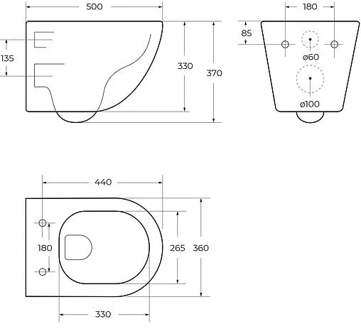 Унитаз подвесной безободковый BelBagno Sfera-R Tornado белый BB046CH-TOR