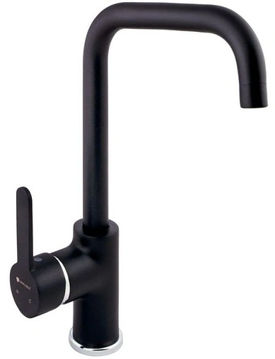 Смеситель для кухни Gross Aqua Moderna чёрный матовый/хром 3240278MB-7