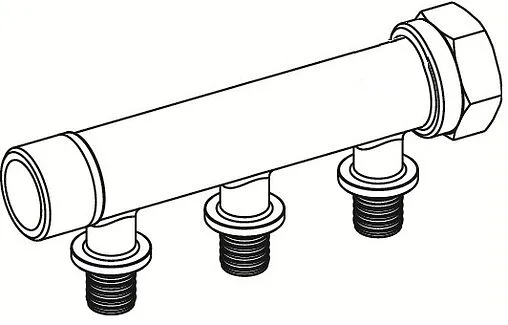 Коллектор распределительный проходной 3 отвода ¾&quot;в/н x 16мм TECEflex 712202