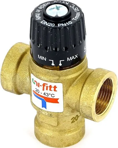 Трехходовой термостатический смесительный клапан ¾&quot; +20...+43°С Kvs 1.6 Uni-Fitt 350G0130