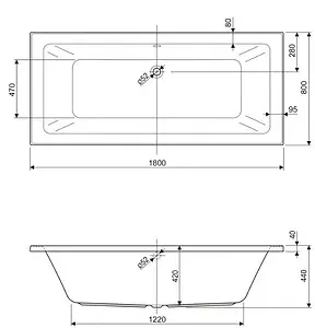 Ванна акриловая Cezares Plane Mini 180x80 Ванна акриловая Cezares Plane Mini 180x80, 2