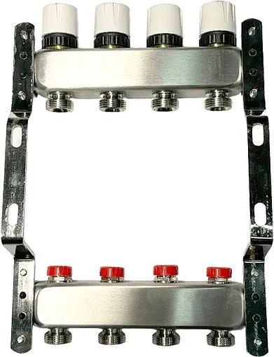 Группа коллекторная без расходомеров 4 отвода 1&quot;в/в x ¾&quot;ек Uni-fitt TECHNO 451W4304