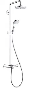 Душевая система с термостатом для ванны Hansgrohe Croma Select S 180 2jet хром/белый 27351400 Душевая система с термостатом для ванны Hansgrohe Croma Select S 180 2jet хром/белый 27351400, 1