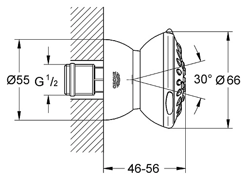 Душевая форсунка Grohe Relexa хром 27067000