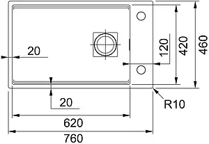 Мойка кухонная Franke Kubus 2 KNG 110-62 белый 125.0512.517, 2
