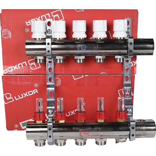 Группа коллекторная с расходомерами 5 отводов 1&quot;в/в x ¾&quot;ек Luxor CD 477/5 15662705N
