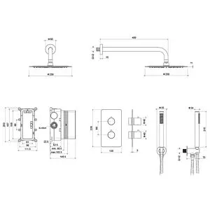 Душевая система с термостатом для душа Aquatek Европа хром AQ1376CR Душевая система с термостатом для душа Aquatek Европа хром AQ1376CR, 2