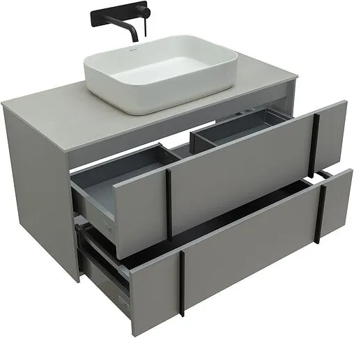 Тумба под умывальник подвесная Allen Brau Reality 100 платина 1.32007.PGM