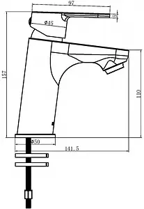 Смеситель для раковины с гигиеническим душем Swedbe Olymp хром 1860 Смеситель для раковины с гигиеническим душем Swedbe Olymp хром 1860, 2