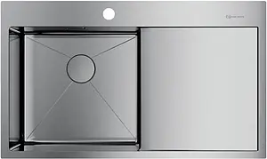 Мойка кухонная Omoikiri Akisame 86-IN-L нержавеющая сталь 4993760 Мойка кухонная Omoikiri Akisame 86-IN-L нержавеющая сталь 4993760, 1