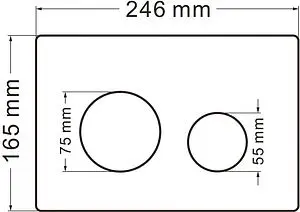 Клавиша смыва для унитаза Abber AC0121MB черный матовый, 2