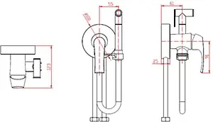 Гигиенический душ со смесителем SMARTsant Прайм хром SM113511AA, 2