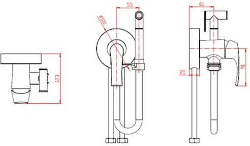 Гигиенический душ со смесителем SMARTsant Прайм хром SM113511AA