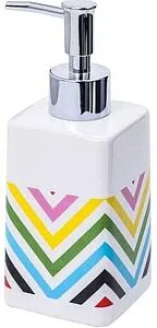 Дозатор для жидкого мыла Fixsen Twist белый с рисунком/хром FX-1569A-1 Дозатор для жидкого мыла Fixsen Twist белый с рисунком/хром FX-1569A-1, 1