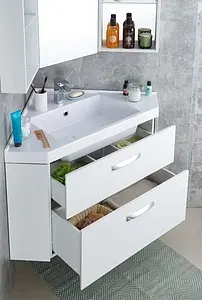 Тумба-умывальник подвесная Aquaton Кантара дуб полярный 1A2056K1ANW70, 5