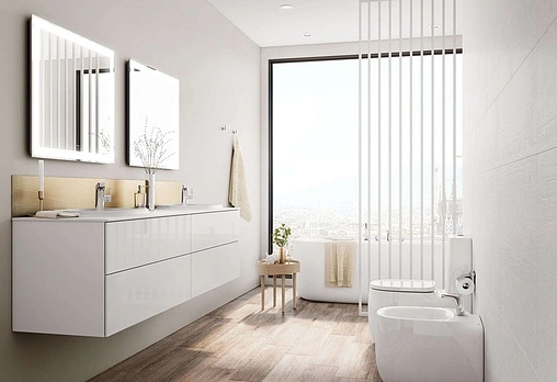 Унитаз-компакт безободковый Roca Beyond Rimless белый 3420B9000+3410B1000