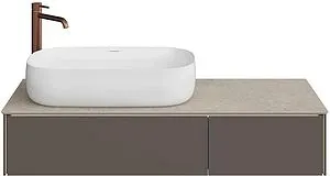 Тумба-умывальник подвесная Kerama Marazzi Magica 120 вечерний серый матовый MA.120.2\EGR.M+MA.wb.65+, 3