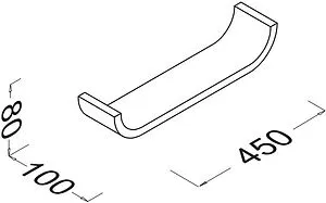 Полка Isvea Marino 45 дуб серый 23SQ9017045I Полка Isvea Marino 45 дуб серый 23SQ9017045I, 2