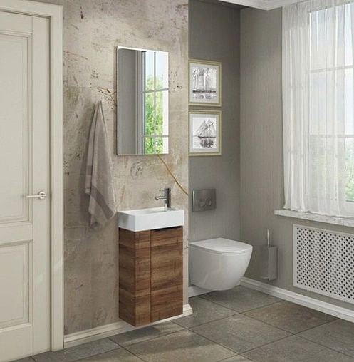 Зеркало Comforty Асти 40 дуб тёмно-коричневый 00-00001222CF