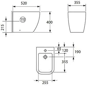 Биде напольное Allen Brau Infinity белый 4.21005.20, 2