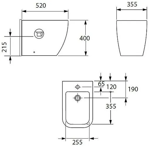 Биде напольное Allen Brau Infinity белый 4.21005.20
