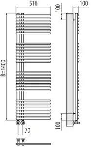 Полотенцесушитель водяной лесенка Terminus Астра П28 70х1400 полированная сталь 4670078530516, 2