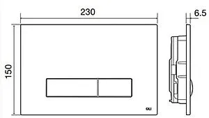Клавиша смыва для унитаза OLI Glam 139184 белый Клавиша смыва для унитаза OLI Glam 139184 белый, 2